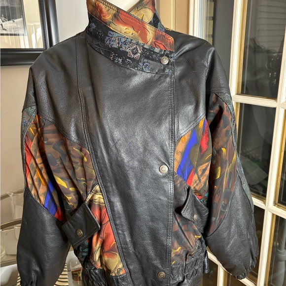 Vibrant Multicolor Leather Jacket - Picture 4 of 8